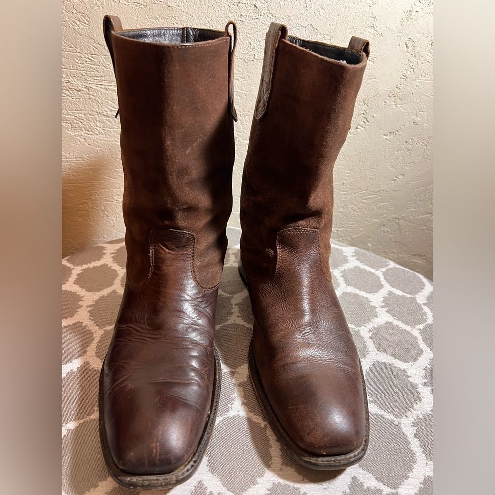 To Boot New York Brown Leather and Suede Men's Boots 10 Adam Derrick classic